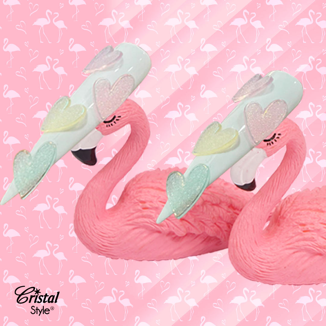 flamencos decoración de uñas