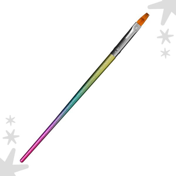 Pincel plano multicolor