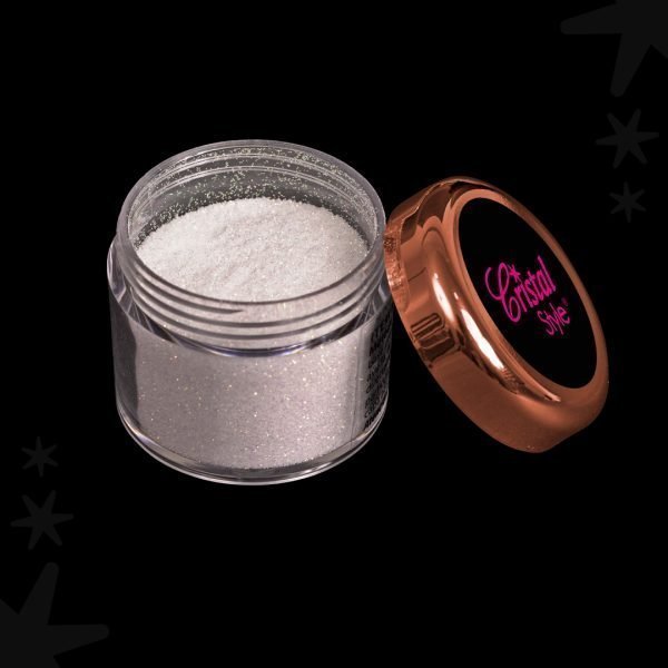 Microglitter blanco viso dorado
