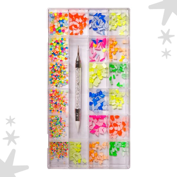 Caja mix cristales neón