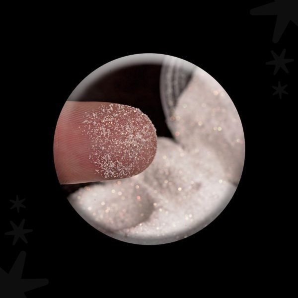 Microglitter blanco viso dorado - Image 4