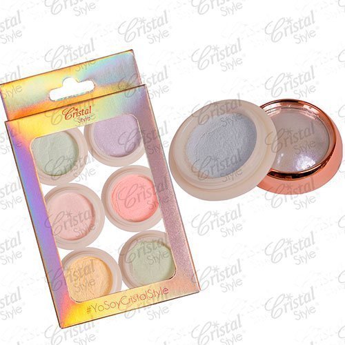 polvo efecto aurora para uñas
